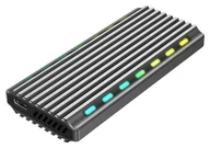 Obudowy i kieszenie na dyski twarde - Gembird EE2280-U3C-03 USB 3.1 M.2 NVMe RGB aluminiowa EE2280-U3C-03 - miniaturka - grafika 1