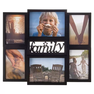NA Ramka SPRINGOS Ramka zdjęcia 6 zdjęć multiramka Family czarna UNIWERSALNY 29364-uniw - Ramki na zdjęcia - miniaturka - grafika 1