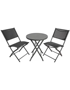 Kompaktowy zestaw balkonowy kawowy CAFFE LATTE MEVEN, 3 elementy - Meble ogrodowe - miniaturka - grafika 1