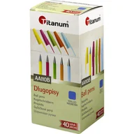 Długopisy - Długopis Titanum Neon niebieski 0,7mm (AA110B) - miniaturka - grafika 1