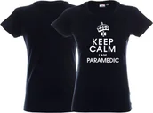 Odzież robocza - Promostars LPP - Koszulka damska KEEP CALM I AM PARAMEDIC granatowa - miniaturka - grafika 1