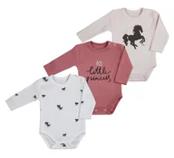 Body dla niemowląt - Body ramię Little Princess dł. rękaw 3-pak 62 - miniaturka - grafika 1
