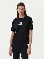 Koszulki i topy damskie - adidas T-Shirt Z.N.E. JJ4778 Czarny Regular Fit - miniaturka - grafika 1