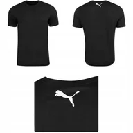 Koszulki męskie - Puma Koszulka Męska Czarna Bawełniana T-shirt Bawełna Roz.m - miniaturka - grafika 1
