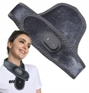 Masażery - Elektryczny masażer szyi grzewczy USB czarny - miniaturka - grafika 1