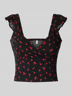 Top krótki o kroju slim fit z czystej wiskozy model ‘NOVA LIFE’ - Koszulki i topy damskie - miniaturka - grafika 1