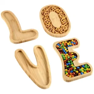 Kesper Zestaw 4 desek do serwowania love - Tace i patery - miniaturka - grafika 1