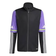 Kurtki i płaszcze dla dziewczynek - adidas Uniseks - dzieci SQUADRA25 TRAINING JACKET KIDS, black/purple rush, 9-10 Years - miniaturka - grafika 1