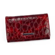 Portfele - Portfel Damski Skórzany GREGORIO Średni Z Klamrą Lakierowany FZ-101 CZERWONY 15,5 x 9,5 x 4 [cm] - miniaturka - grafika 1