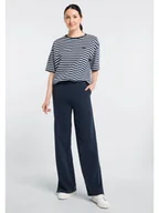 Koszulki i topy damskie - ELBSAND Koszulka "Kia" w kolorze granatowo-białym - miniaturka - grafika 1