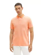 Paski - TOM TAILOR Męska 1036437 koszulka polo, 31994-Melon Orange White Stripe, S, 31994 - melon pomarańczowy biały pasek, S - miniaturka - grafika 1