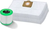 Filtry do odkurzaczy - 10 worków do odkurzacza + filtr nabojowy kompatybilny z filtrem zmywalnym Kärcher 6.959-130.0 WD 3 MV 3 - miniaturka - grafika 1