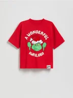 Koszulki dla chłopców - Reserved - Świąteczny t-shirt Grinch - czerwony - miniaturka - grafika 1