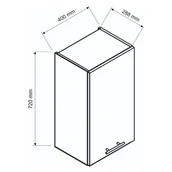 Szafki kuchenne - Szafka kuchenna wisząca 40 VITA W40 P/L biała połysk - miniaturka - grafika 1