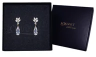 Kolczyki - Kolczyki Pozłacane Ślubne Swarovski Piękne Boho - miniaturka - grafika 1