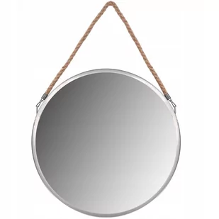 Lustro Na Linie Okrągłe Srebrne 40Cm - Lustra - miniaturka - grafika 1