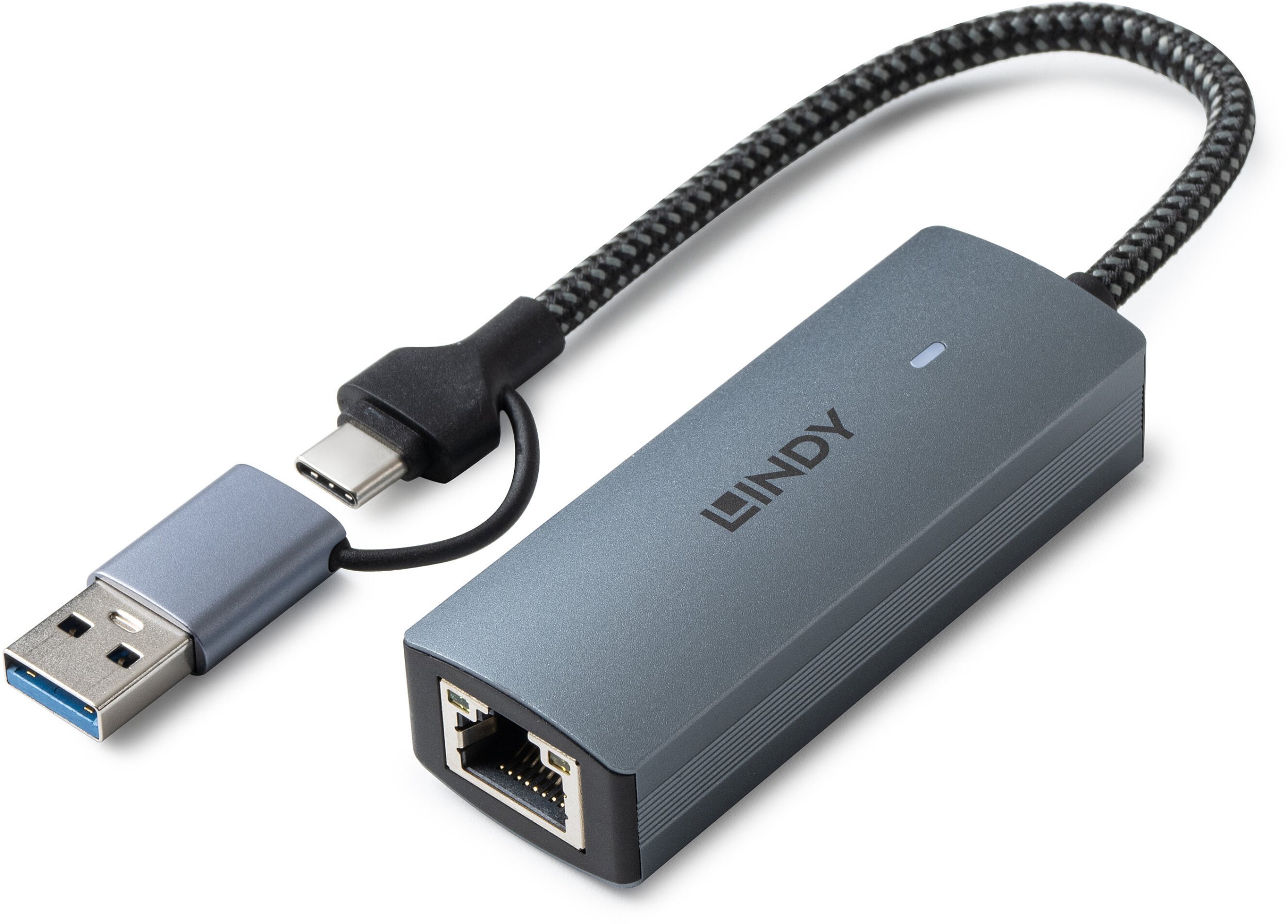 Lindy 43415 huby i koncentratory USB 3.2 Gen 2 3.1 Gen 2 Type-C 5000 Mbit/s Szary