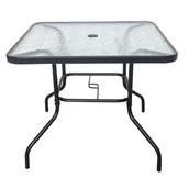 Stoły ogrodowe - Stół ENDO stalowy kwadrat fala wodna 90 x 90 cm - miniaturka - grafika 1