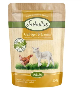 Lukullus w saszetkach 6 x 300 g bez zbóż) Drób i jagnięcina | 5% na pierwsze zamówienie | - Mokra karma dla psów - miniaturka - grafika 1