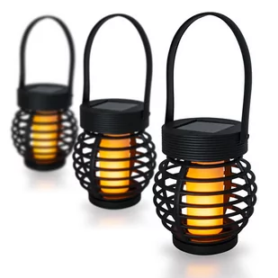 Wiszące lampiony solarne LED 3 szt. do ogrodu, na balkon - Lampy ogrodowe - miniaturka - grafika 1