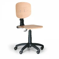 Fotele i krzesła biurowe - Antares Krzesło pracownicze, siedzisko i oparcie ze sklejki - plastikowy krzyż, kółka 12906000 - miniaturka - grafika 1