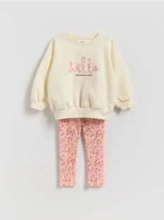 Reserved - Bawełniany komplet z nadrukiem - wielobarwny - Spodnie i spodenki dla dziewczynek - miniaturka - grafika 1