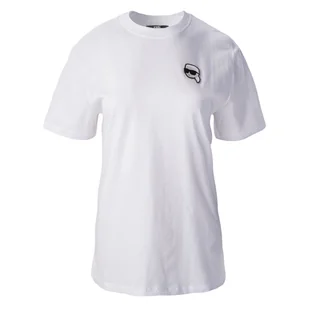 Damska Koszulka z krótkim rękawem KARL LAGERFELD IKONIK 2.0 OVERSIZED T-SHIRT 230W1721-100 – Biały - Koszulki i topy damskie - miniaturka - grafika 1