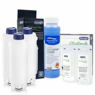 Akcesoria i części do ekspresów do kawy - Zestaw Do Delonghi, Filtr DLSC002 3 szt, EcoDecalk 551329602 200ml, Aqualogis Latteo 250ml - miniaturka - grafika 1