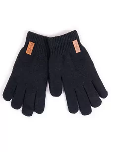 Rękawiczki Chłopięce Pięciopalczaste Dwuwarstwowe Czarne Nyc 20 Cm - Rękawiczki dla dzieci - miniaturka - grafika 1