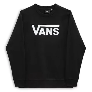 Bluzy damskie - Vans Damska bluza z logo Drop V BFF Crew, Czarny - biały, S - grafika 1