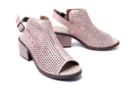 Sandały damskie - RIEKER V0590-31 rosa, sandały damskie - Rieker - miniaturka - grafika 1