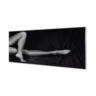 Dekoracje domu - Panel szklany Nogi kabaretki czarno białe 125x50 cm - miniaturka - grafika 1