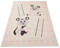 Dywany dla dzieci - Różowy dywan z myszkami dla dzieci R3-F71 - miniaturka - grafika 1
