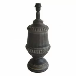 Lampa Stołowa w Stylu Prowansalskim Grafitowa A Clayre & Eef - Lampy stojące - miniaturka - grafika 1