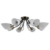 Oprawy, klosze i abażury - Italux Lampa wisząca CRISTINA czarny mat śr 66 cm 8x40W E27 - miniaturka - grafika 1