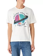 Koszulki męskie - Wrangler T-shirt męski Graphic Tee, Worn White Dark, XL - miniaturka - grafika 1