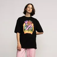 Koszulki i topy damskie - t-shirt damski SANTA CRUZ DELFINO DEVIL FRONT OVERSIZED TEE Black - miniaturka - grafika 1