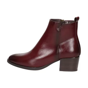 Bordowe botki damskie na obcasie VINCEZA 10785 PU - Vinceza - Botki damskie - miniaturka - grafika 1