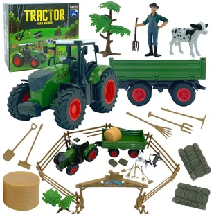 Zestaw Mini Farma Traktor Zwierzęta Osada Farma Rolnik Narzędzia Lumarko! - Mały majsterkowicz - miniaturka - grafika 1