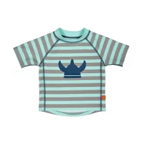 Lassig Koszulka T-shirt do pływania Striped aqua UV 50+ 0-6 m-cy - Stroje kąpielowe dla dziewczynek - miniaturka - grafika 1