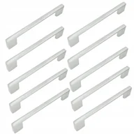 Meble modułowe i akcesoria - 10 x Uchwyt meblowy srebrny 128 mm metalowy uchwyt do szuflady do mebli kuc - miniaturka - grafika 1