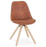 Krzesła - Kokoon Design Krzesło Design Charlie brązowe nogi naturalne CH03100BRNA - miniaturka - grafika 1