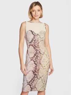 Guess Sukienka koktajlowa W3RK81 KAZS0 Kolorowy Slim Fit - Sukienki - miniaturka - grafika 1