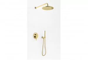 Kohlman QW210AGDR25 AXEL GOLD Zestaw prysznicowy z deszczownic$632 25cm - Zestawy prysznicowe - miniaturka - grafika 1