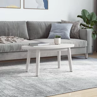 Blat stołu, biały, 80x40x2,5 cm, lite drewno sosnowe, owalny Lumarko! - Meble modułowe i akcesoria - miniaturka - grafika 3
