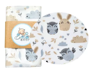 EGA Otulacz, pieluszka muślinowa 120x120 cm Pastelowe Zwierzęta | OT MUŚL 120 4311 - Pieluchy - miniaturka - grafika 1