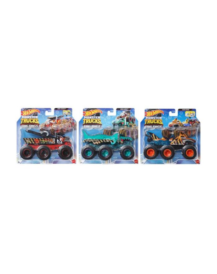 Hot Wheels Monster Trucks Big Rigs ciężarówka 6-kołowa 1:64 mix HWN86 MATTEL