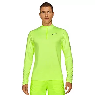Nike Mens M NK DF ELMNT TOP HZ bluza, Volt/White/Reflective silv, M - Bluzy damskie - miniaturka - grafika 1