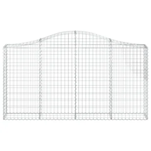 VIDAXL Kosze gabionowe, 7 szt, 200x30x100/120 cm, galwanizowane żelazo - Ogrodzenia - miniaturka - grafika 5