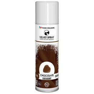 Food Colours spray velvet zamsz czekoladowy 250 ml - Dodatki do ciast w proszku - miniaturka - grafika 1